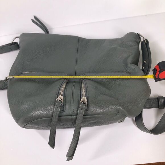 AllSaints Fetch Lea Backpack Handbag Mink Grey Leather Purse Bag OS - Picture 12 of 15